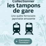 Collection de Eki Stamps représentant les gares japonaises