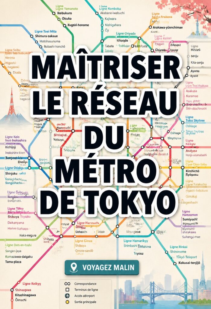 Vue intérieure d'une station de métro à Tokyo avec des passagers