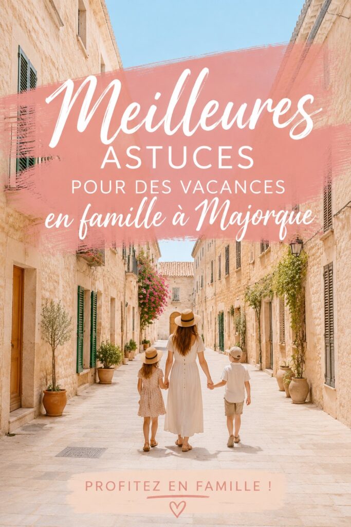 Famille profitant de vacances à Majorque sur une belle plage
