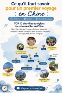 Une magnifique vue de la Grande Muraille de Chine sous un ciel bleu.