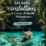 Vue panoramique sur les eaux cristallines de Coron, Palawan.