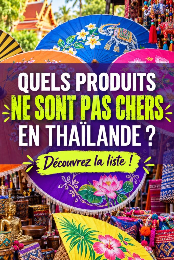 Plage en Thaïlande avec des symboles de budget et dépenses.
