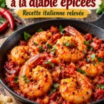 Plat de crevettes Fra Diavolo avec sauce épicée