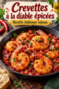 Plat de crevettes Fra Diavolo avec sauce épicée