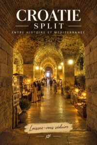 Palais de Dioclétien à Split, vue de la crypte historique.