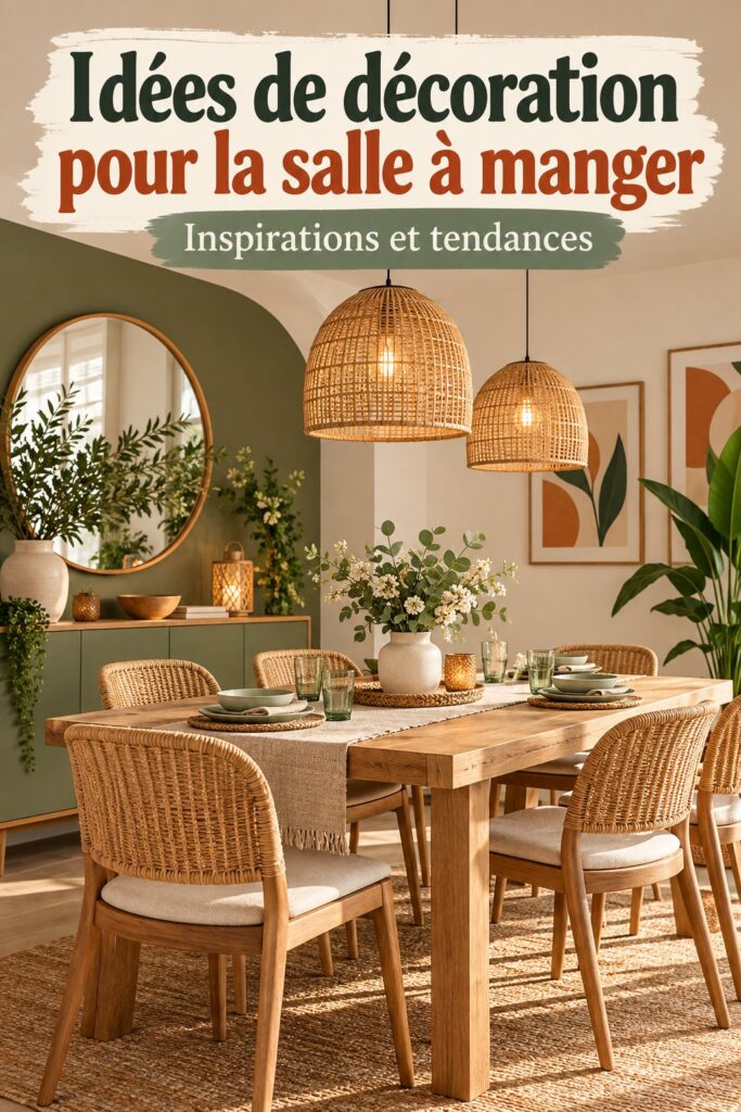 Salle à manger chaleureuse avec une décoration accueillante