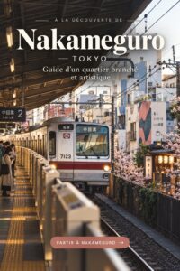 Vue du quartier artistique de Nakameguro à Tokyo, avec des boutiques et des cafés stylés.