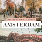 Vue panoramique de l'architecture emblématique d'Amsterdam avec ses maisons au bord des canaux.