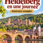 Un panorama sur Heidelberg avec son château historique et le fleuve Neckar.