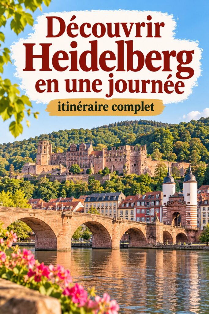 Un panorama sur Heidelberg avec son château historique et le fleuve Neckar.