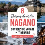 Vue panoramique des Alpes japonaises depuis Nagano, Japon.