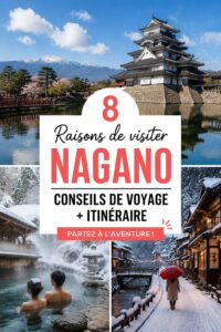 Vue panoramique des Alpes japonaises depuis Nagano, Japon.