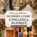 Vue panoramique de Pollença, Majorque, avec ses bâtiments historiques et son ambiance locale.