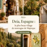 Vue panoramique du village de Deia en montagne avec des paysages naturels.
