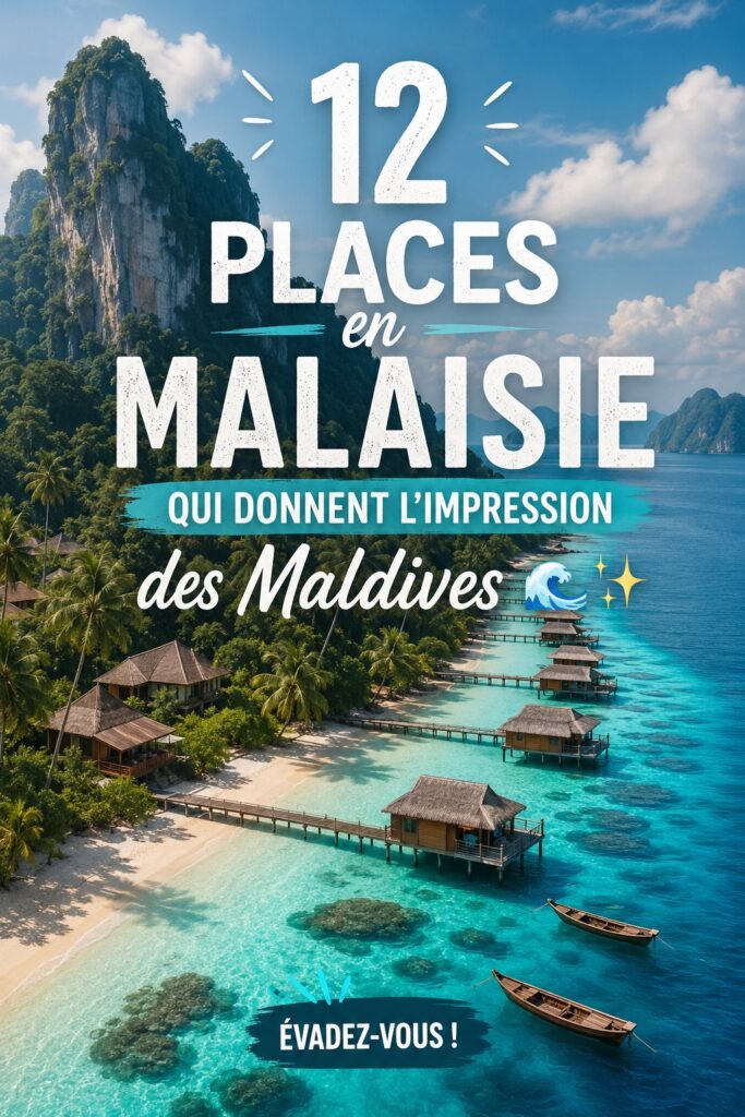 Plage magnifique en Malaisie qui rappelle les Maldives avec son eau turquoise et son sable fin.