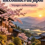 Vue panoramique d'une destination méconnue du Japon, entourée de nature
