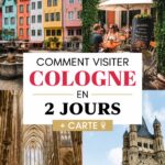 Vue panoramique de la cathédrale de Cologne au coucher du soleil.