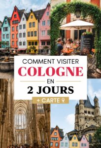 Vue panoramique de la cathédrale de Cologne au coucher du soleil.