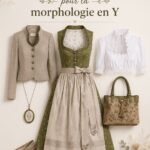 Une silhouette en Y portant un Dirndl traditionnel en Allemagne.