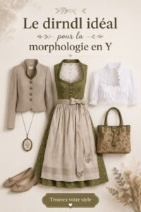 Une silhouette en Y portant un Dirndl traditionnel en Allemagne.