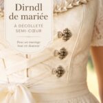 Dirndl de mariage en plus-size avec encolure semi-sweetheart dans un cadre de mariage élégant.
