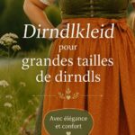 Dirndl grande taille dans un magasin traditionnel allemand, mettant en avant des couleurs vibrantes.