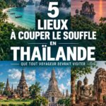 Plage de sable blanc en Thaïlande avec des palmiers et une mer turquoise