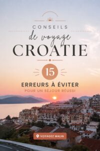 Un paysage pittoresque de la Croatie avec des montagnes et la mer Adriatique