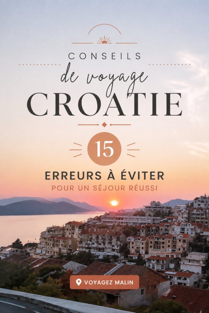 Un paysage pittoresque de la Croatie avec des montagnes et la mer Adriatique
