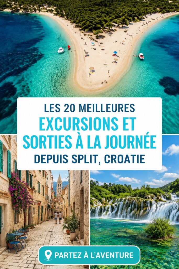 Un panorama de la ville de Split et ses alentours, parfait pour une excursion.
