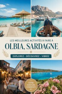 Vue panoramique d'Olbia, Sardaigne, montrant ses côtes et paysages