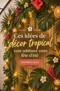 Un fond tropical coloré pour une fête d'été en plein air.