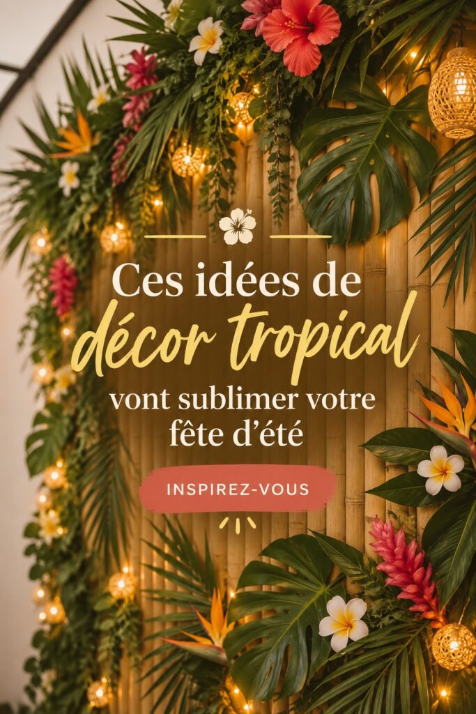 Un fond tropical coloré pour une fête d'été en plein air.