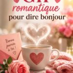 Un écran montrant une sélection de GIF romantiques à partager le matin