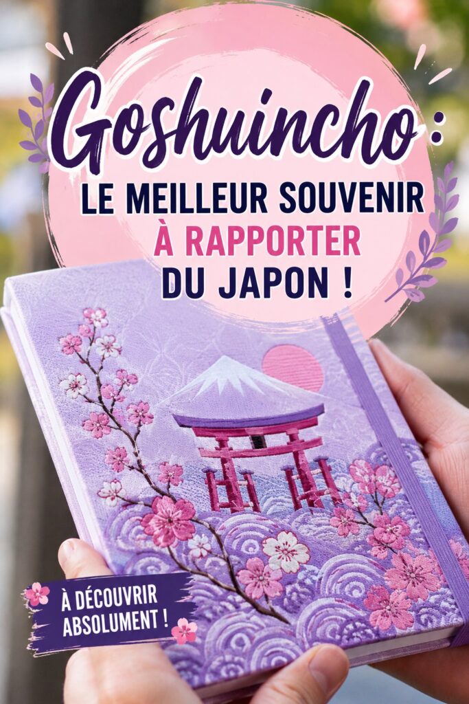 Carnet goshuincho traditionnel japonais avec calligraphie