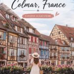 Vue pittoresque de Colmar, avec ses maisons à colombages et canaux.