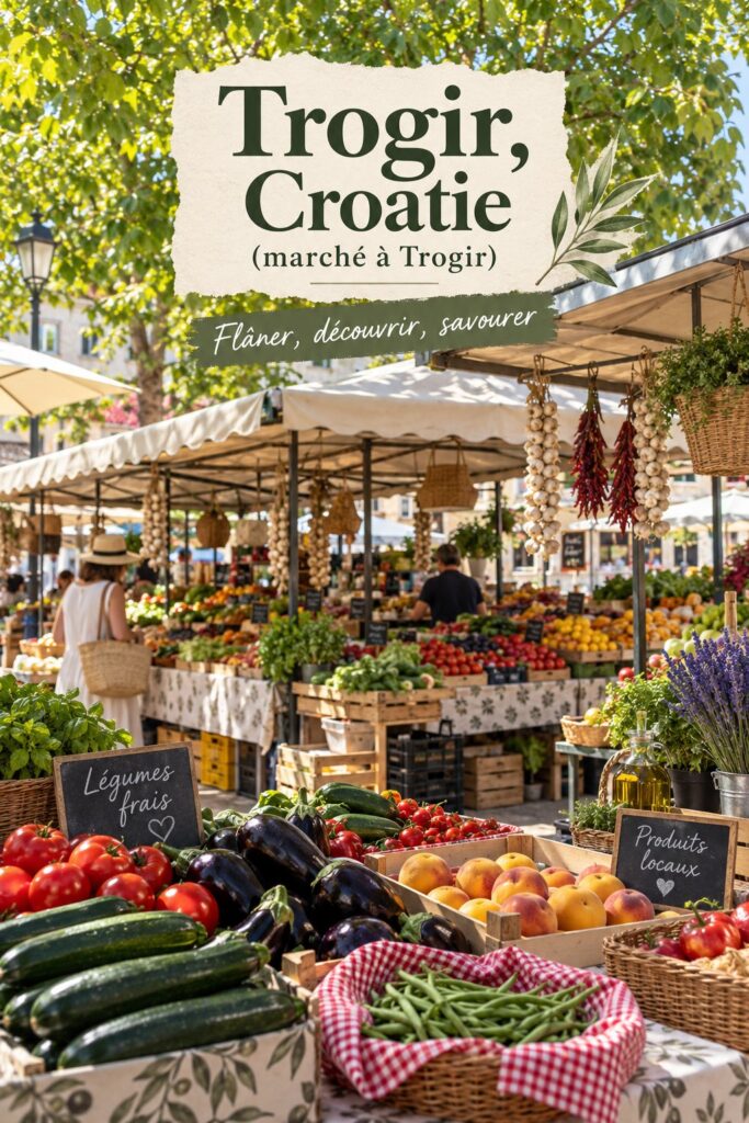 Vue panoramique de Trogir, une ville historique en Croatie