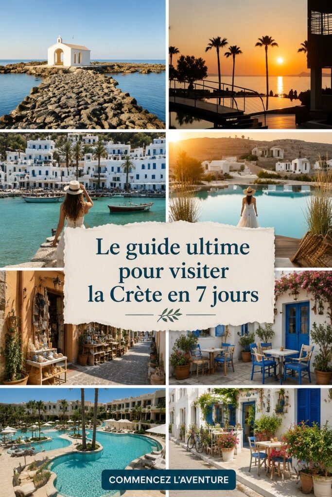 Un magnifique paysage côtier crétois avec des plages et des montagnes en toile de fond.