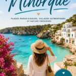 Vue panoramique sur une plage de Minorque avec des eaux turquoises