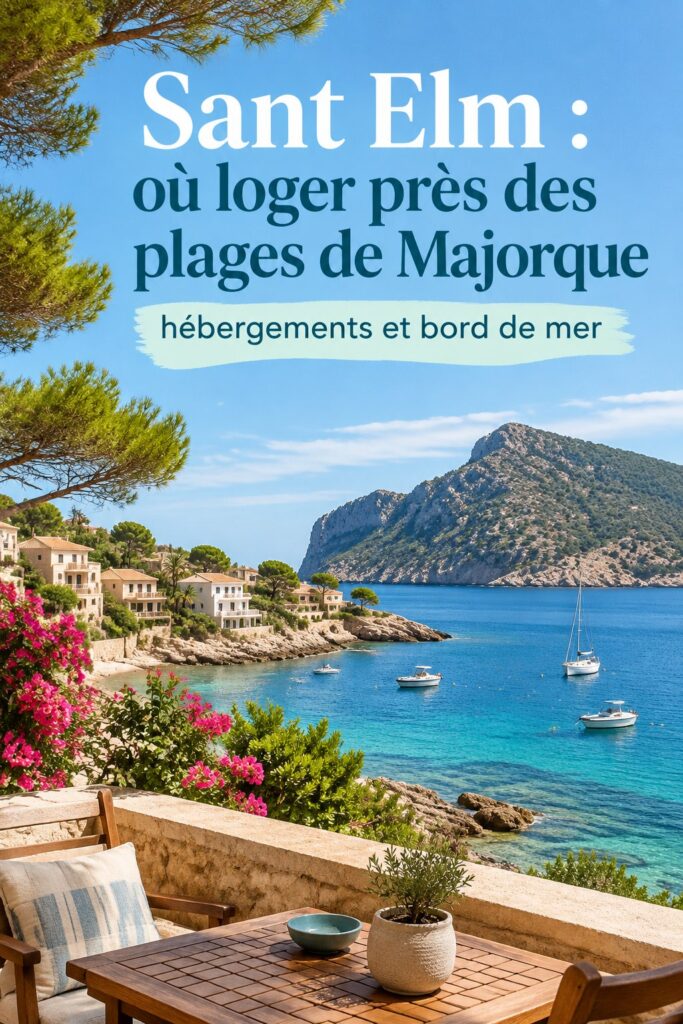 Vue panoramique de Sant Elm avec ses plages en arrière-plan