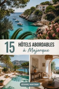 Vue d'un hôtel sympathique à Majorque avec une belle piscine