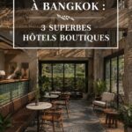 Une vue d'un hôtel boutique accueillant à Bangkok, idéal pour un voyage détente.