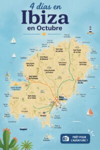 Vue d'une plage d'Ibiza en octobre, presque déserte