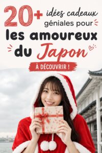 Idées de cadeaux inspirées du Japon, incluant des objets artisanaux et de la gastronomie.