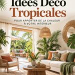 Déco inspirée des oasis tropicales avec des couleurs vives et des plantes exotiques.