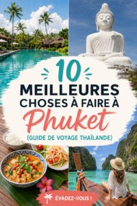 Plage de Phuket avec ses eaux claires et son sable fin, promesse d'évasion et de détente.