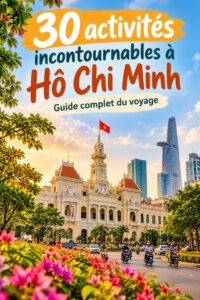 Vue panoramique sur Ho Chi Minh-Ville, mettant en valeur l'architecture moderne et les bâtiments historiques.