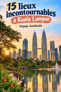 Vue des Tours Petronas à Kuala Lumpur, symbole emblématique de la ville.