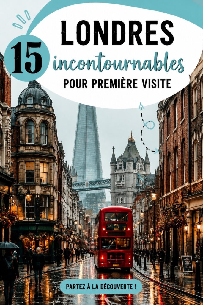 Un panorama de Londres avec des monuments emblématiques comme le Big Ben et Buckingham Palace
