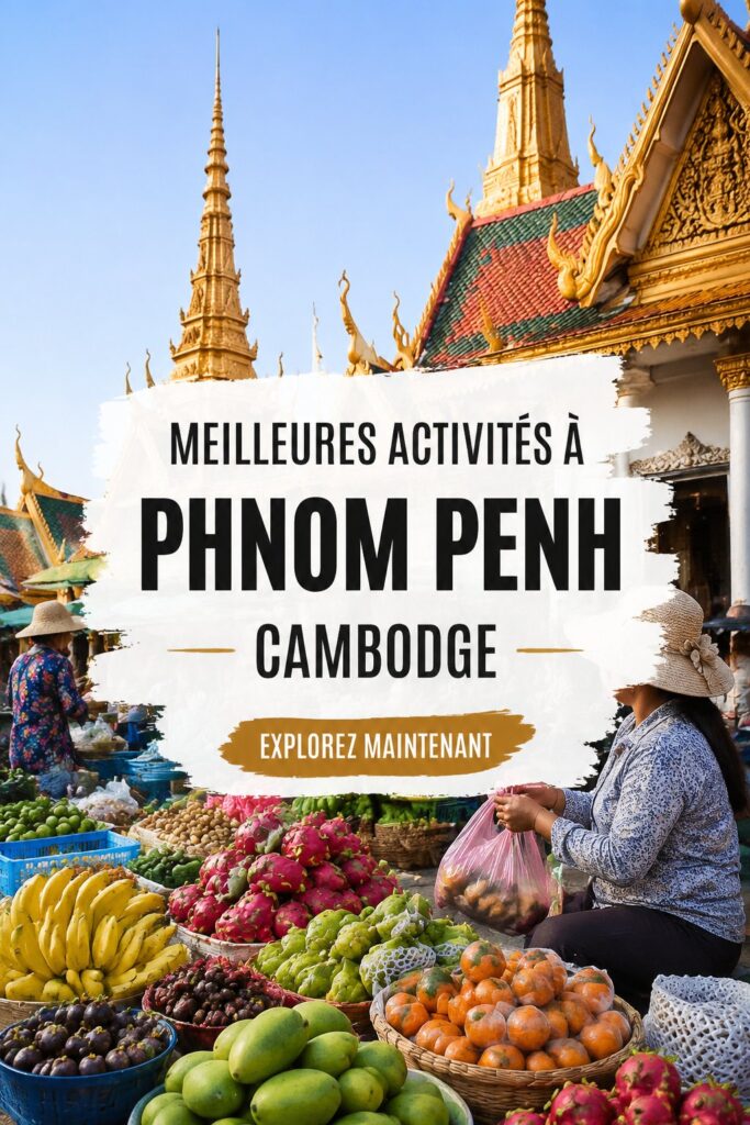 Vue panoramique du Palais Royal à Phnom Penh, Cambodge